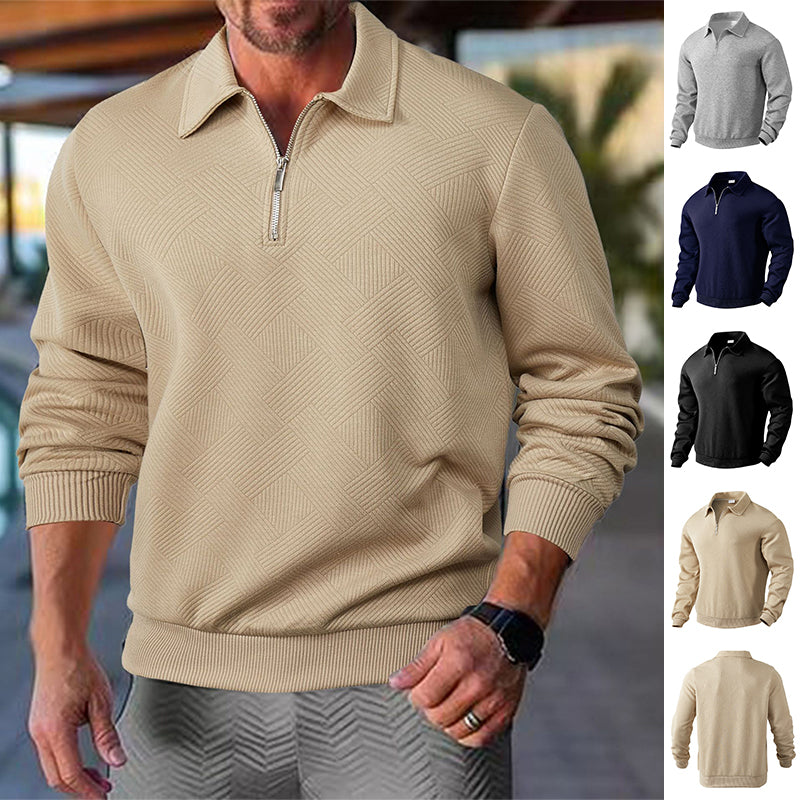 Half-Zip Jacquard Sweatshirt