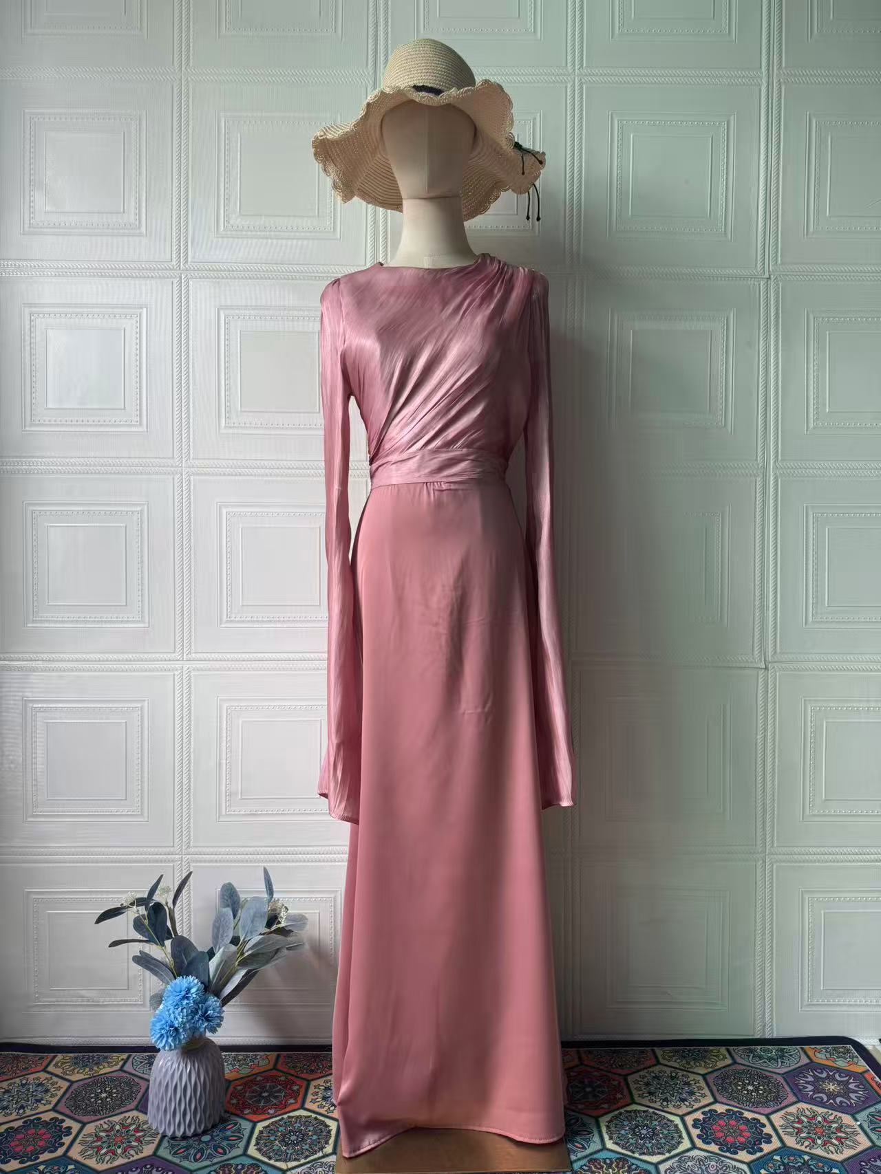 Polyester Long Sleeve Dress