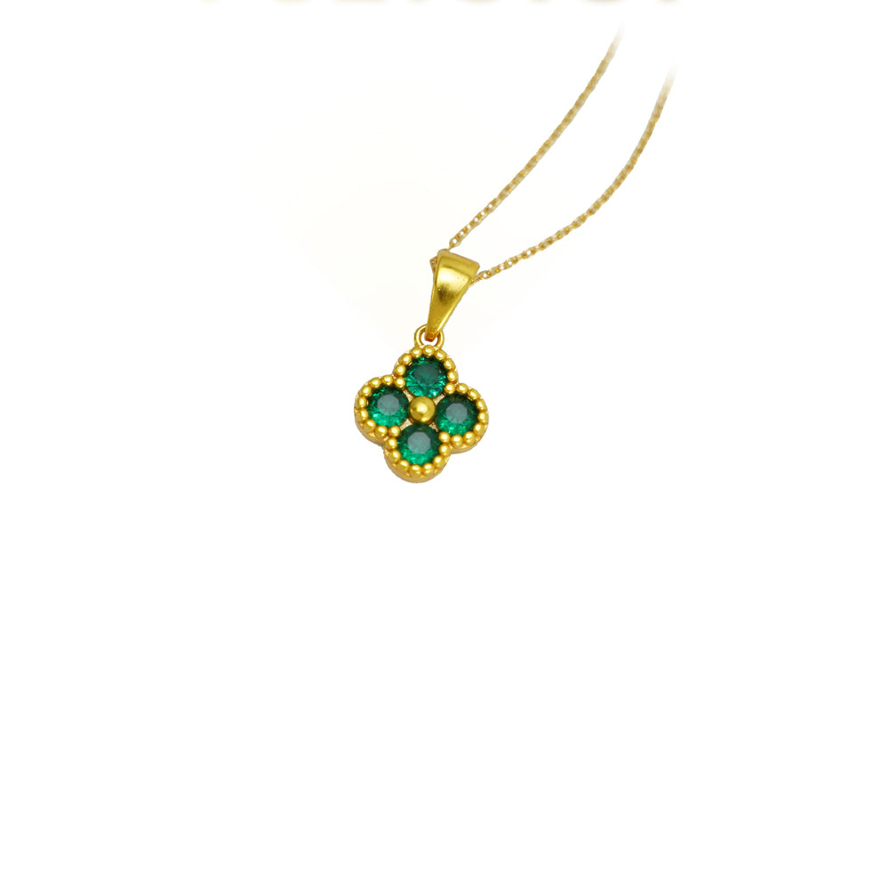 Green 4 Leaf Necklace