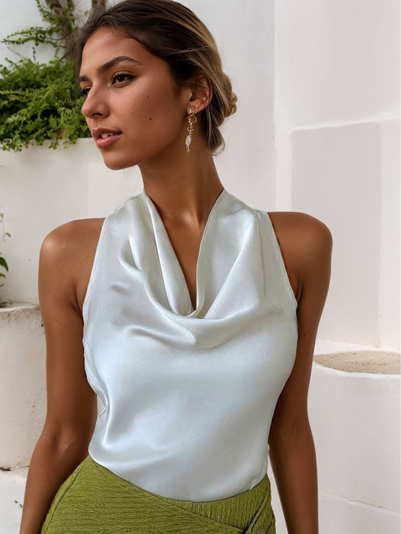 Swing Collar Halter Top