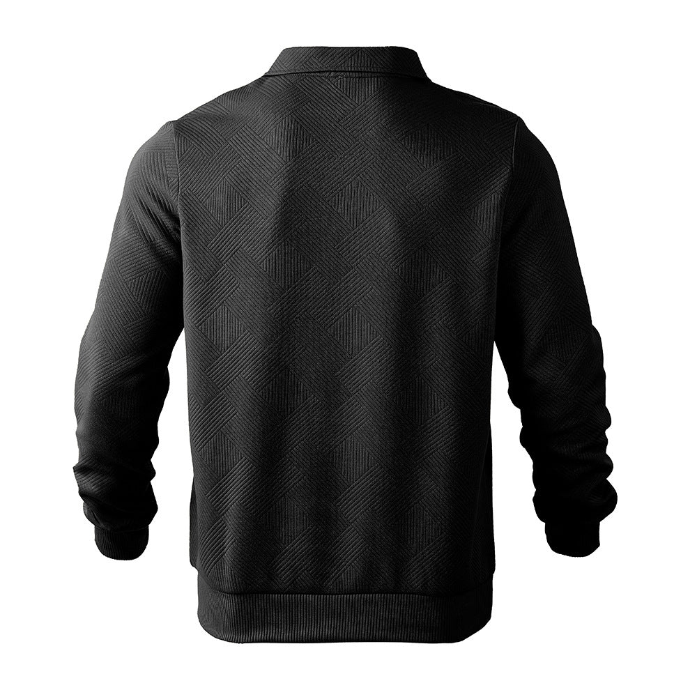 Half-Zip Jacquard Sweatshirt