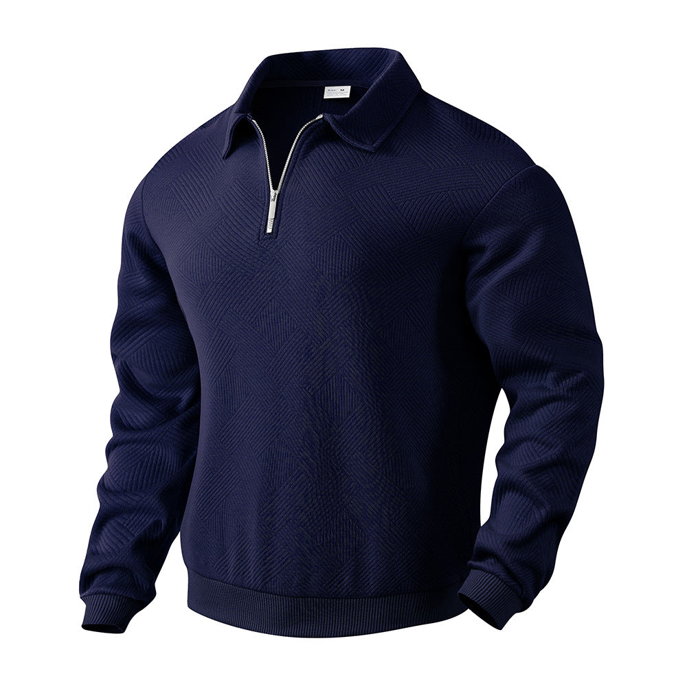Half-Zip Jacquard Sweatshirt