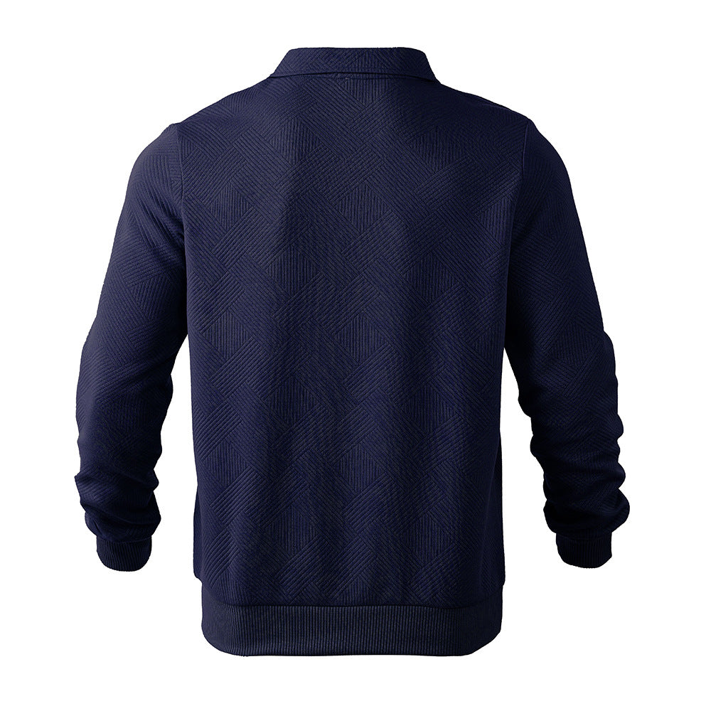 Half-Zip Jacquard Sweatshirt