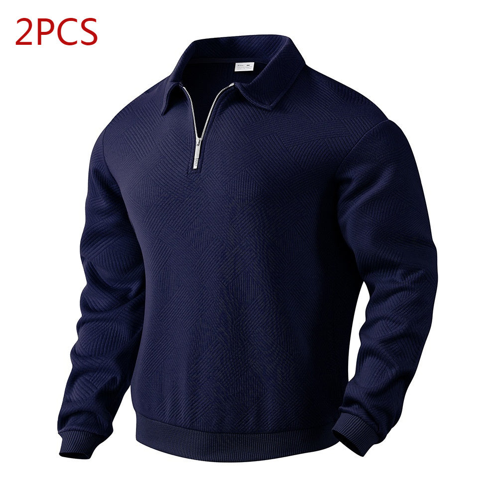 Half-Zip Jacquard Sweatshirt