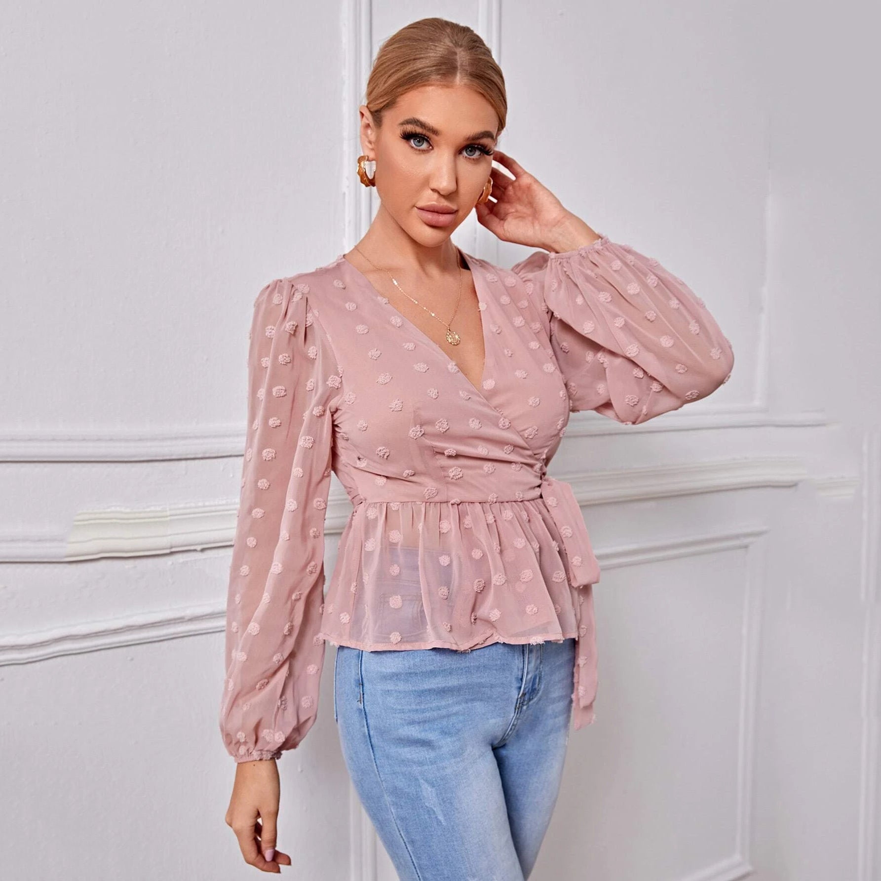 V-neck Blouse