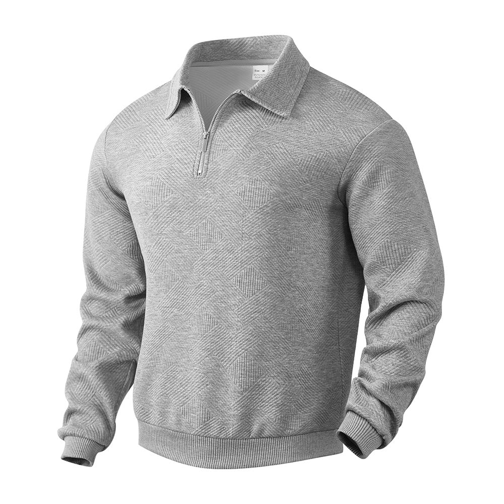 Half-Zip Jacquard Sweatshirt