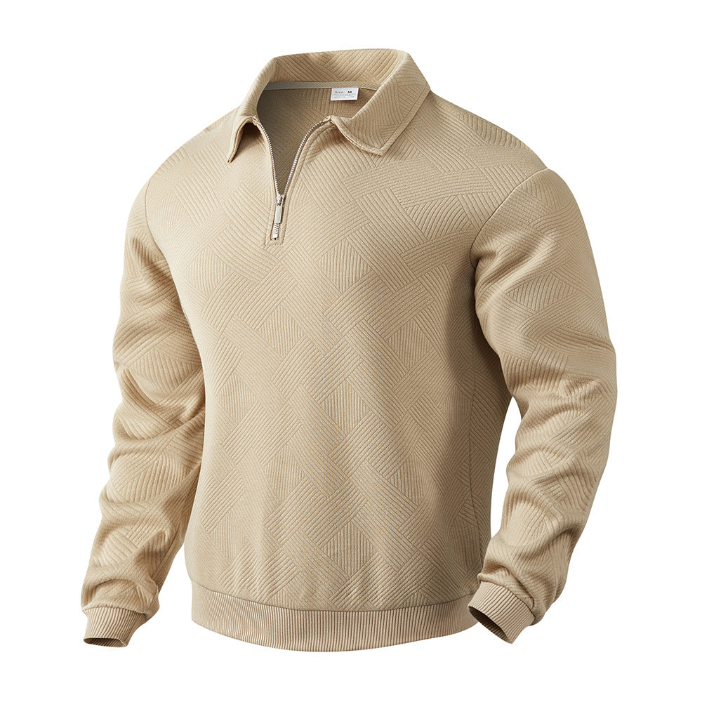 Half-Zip Jacquard Sweatshirt