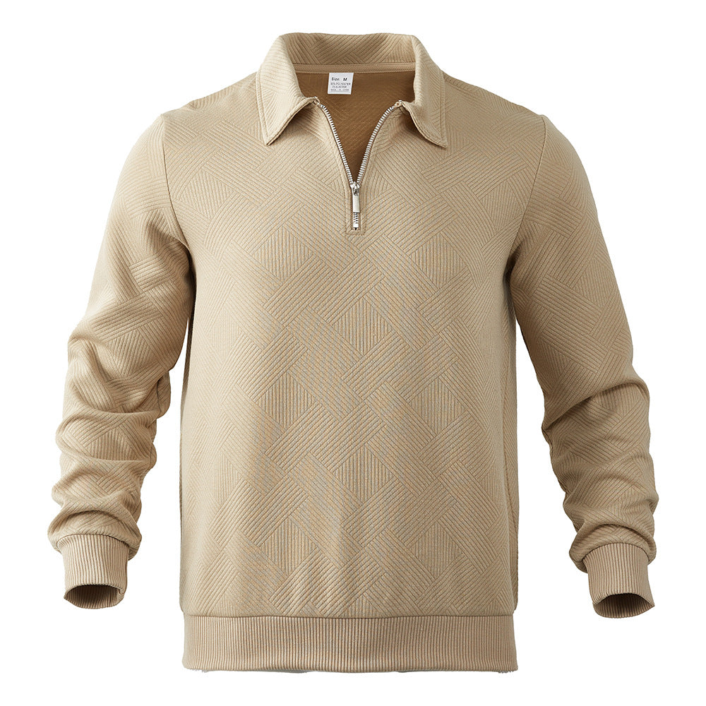 Half-Zip Jacquard Sweatshirt