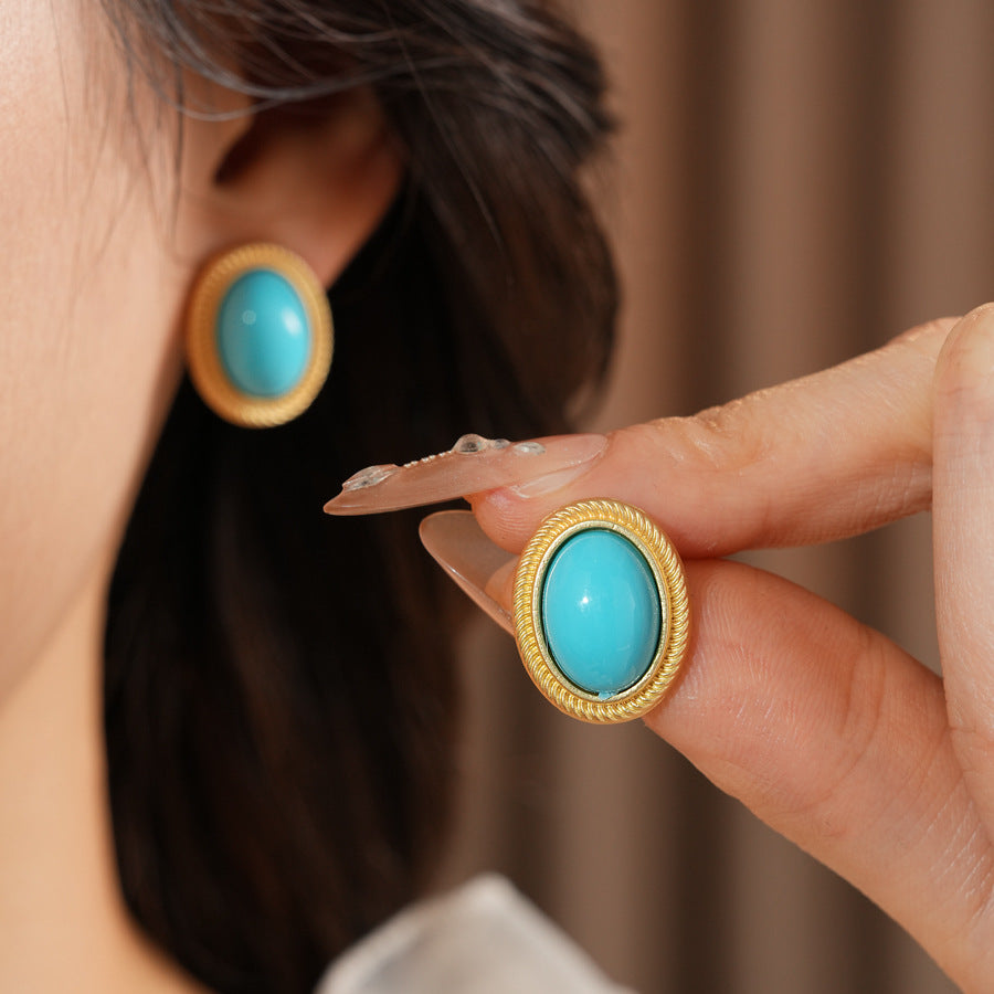 Vintage Gemstone Necklace And Earrings