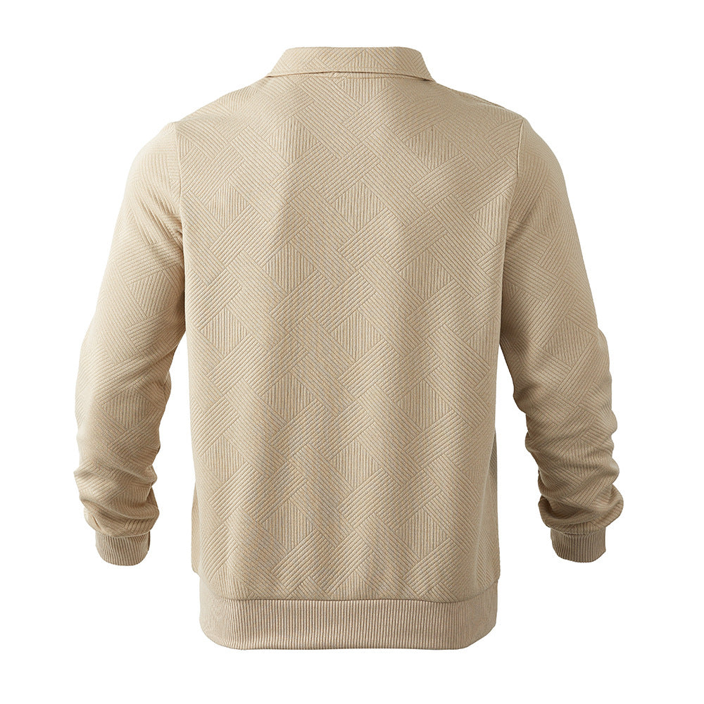 Half-Zip Jacquard Sweatshirt
